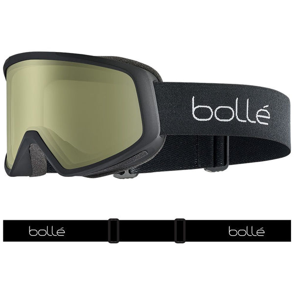 bolle freeze goggles Bolle BEDROCK Unisex Snow Goggles - Matte Black with Lemon Lens BG007014