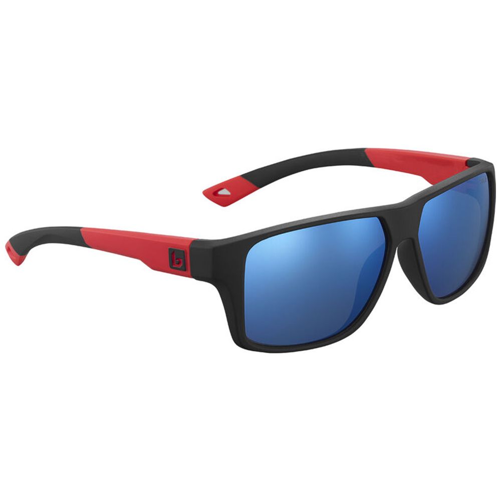 BRECKEN FLOATABLE Matte Black Red Offshore Blue Polarized 12459