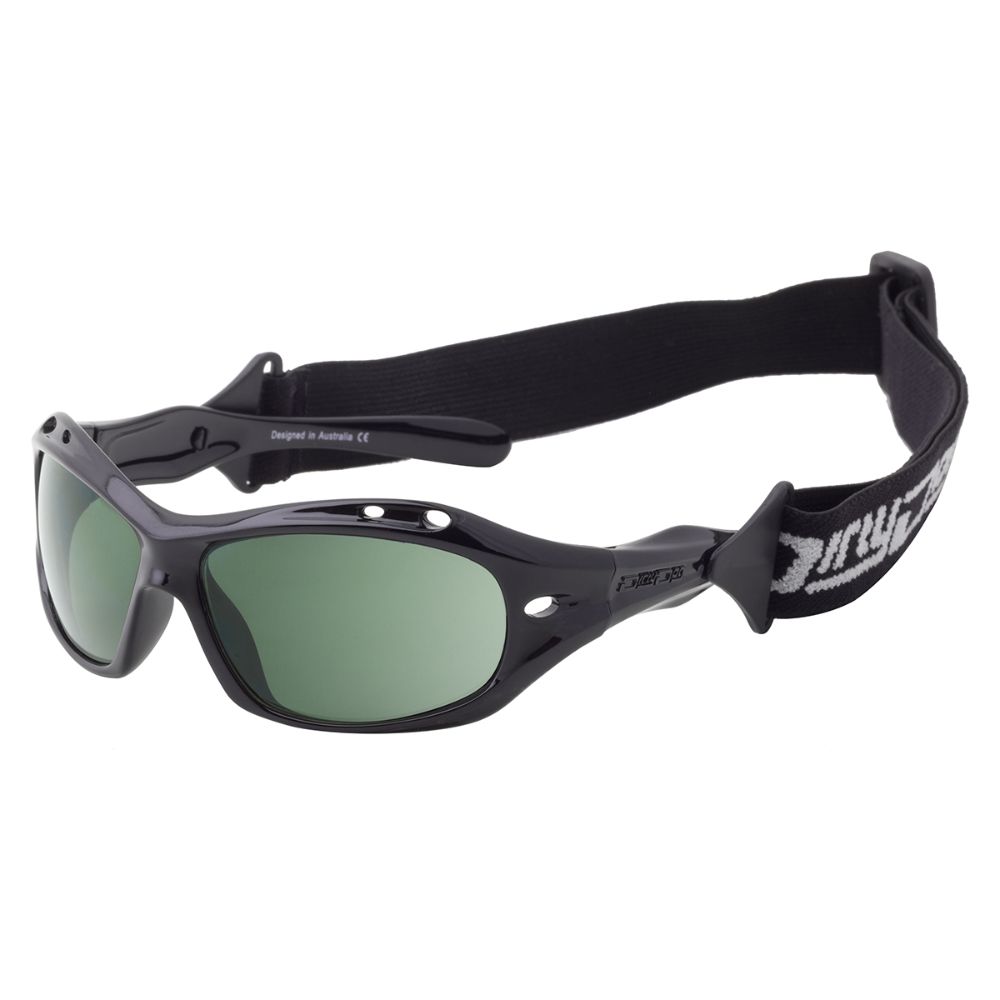 CURL II - Black with Green Lens