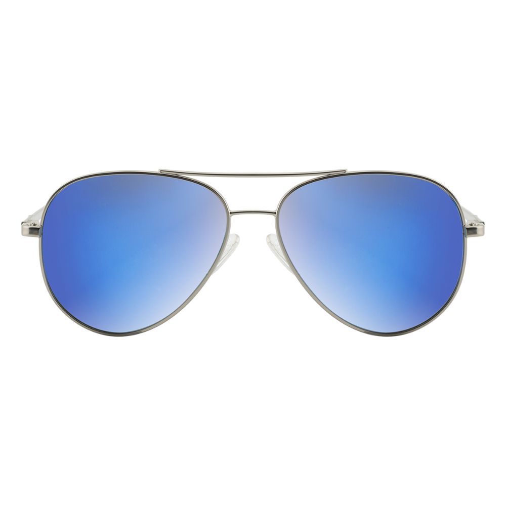 MAVERICK - Silver with Polarized Blue Mirror Lens
