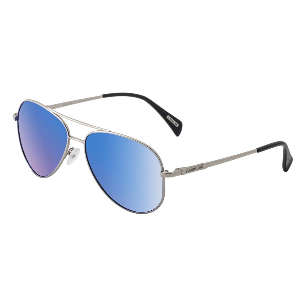 MAVERICK - Silver with Polarized Blue Mirror Lens