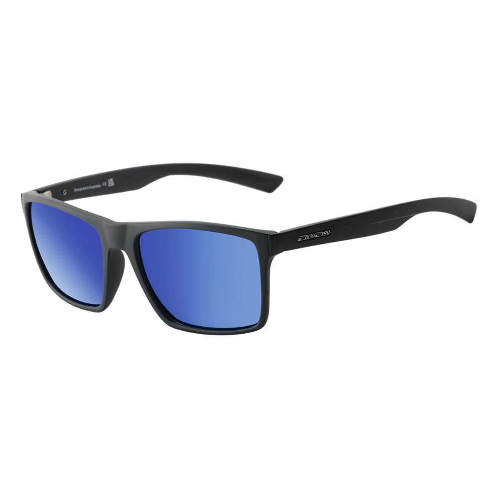 VOLCANO - Satin Black with Polarized Blue Mirror Lens