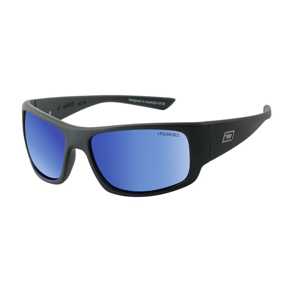GORILLA - Satin Black with Polarized Blue Mirror Lens