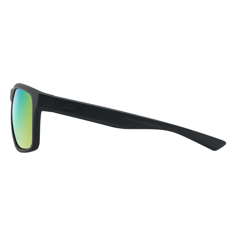 HOODLUM - Satin Black with Polarized Green Mirror Lens