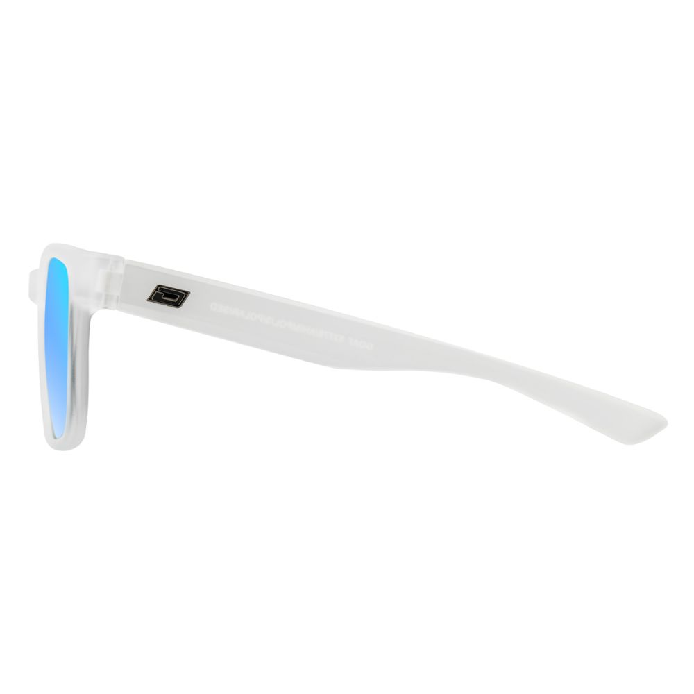 GOAT - Satin Crystal Clear with Polarized Ice Blue Mirror Lens