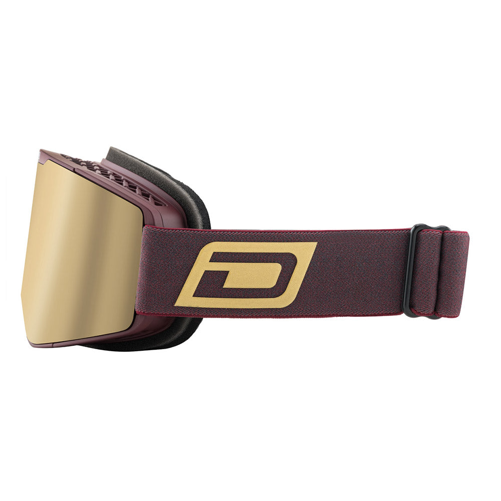 MUSE - Matte Burgundy with Gold Mirror Lens