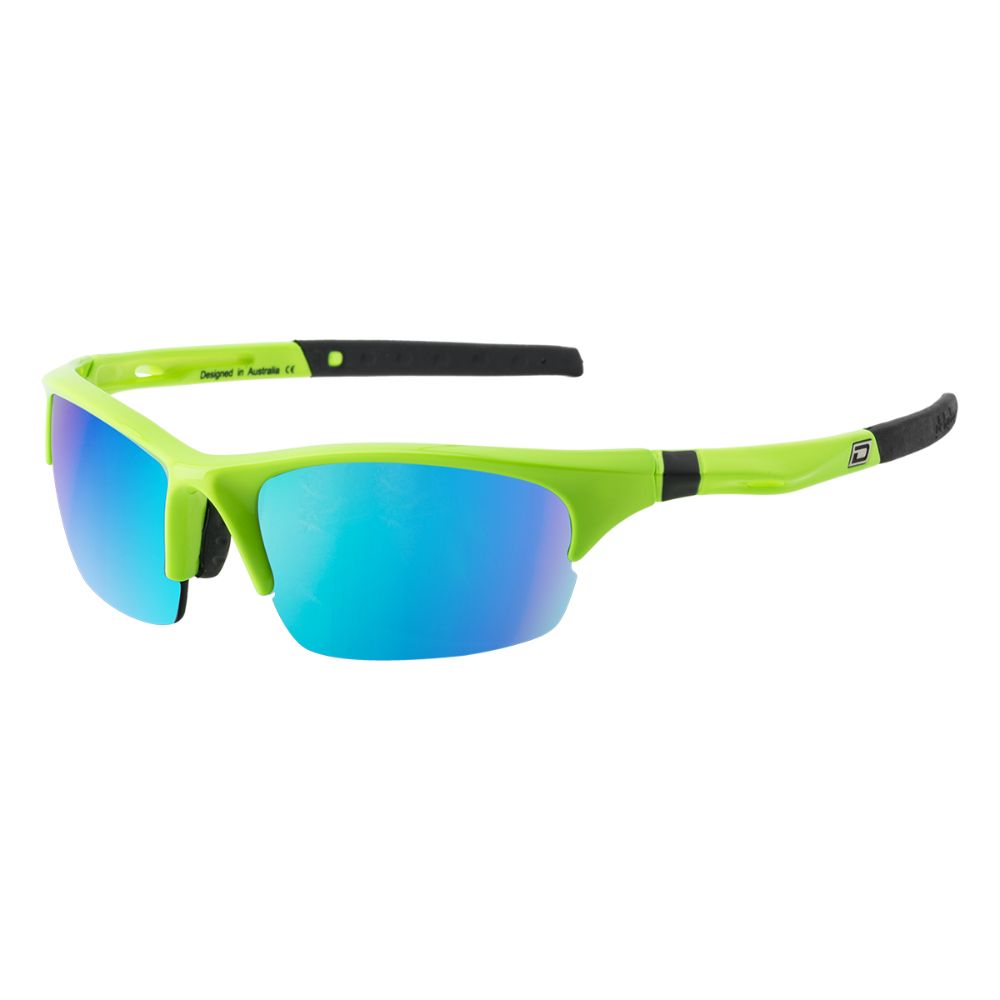 ECCO - Fluro Green with Blue Fusion Mirror Lens
