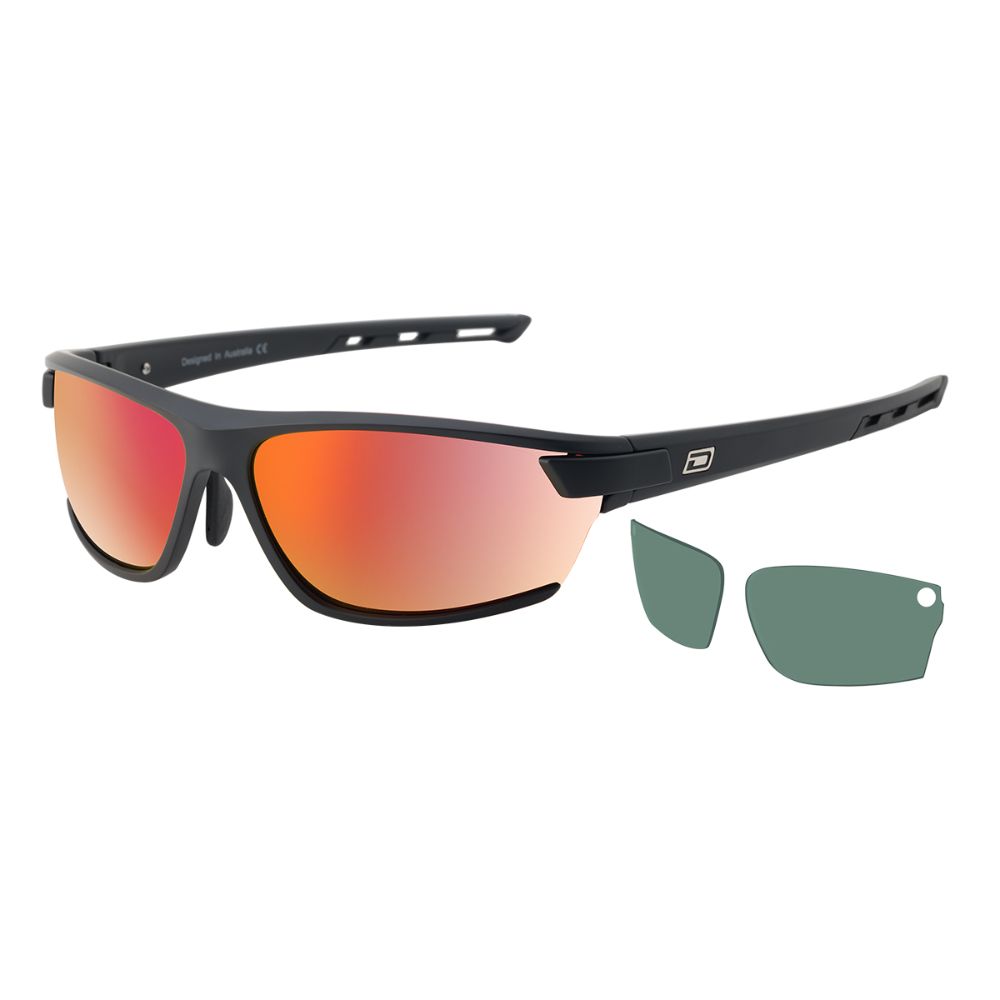 EVOLVE X2 - Satin Black with Red Fusion Mirror Lens