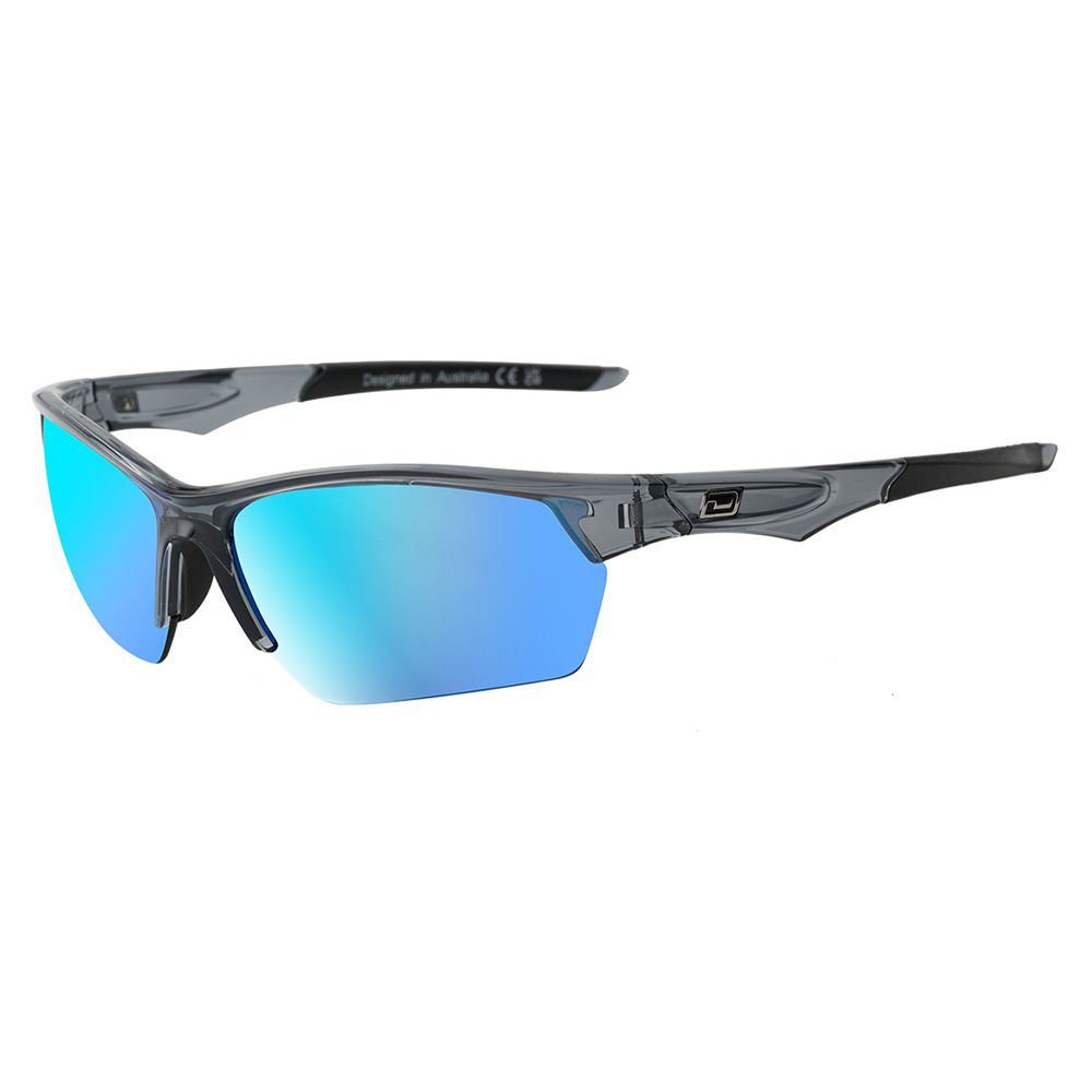 TRACK - Crystal Black with Ice Blue Mirror Photochromic Lens
