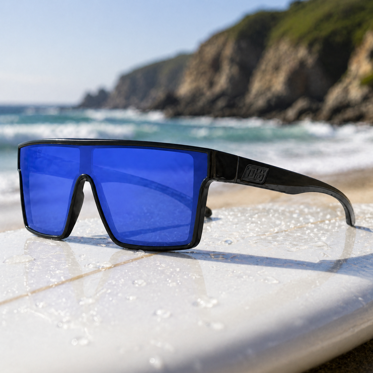WEREWOLF - Black Crystal with Polarized Blue Mirror Lens