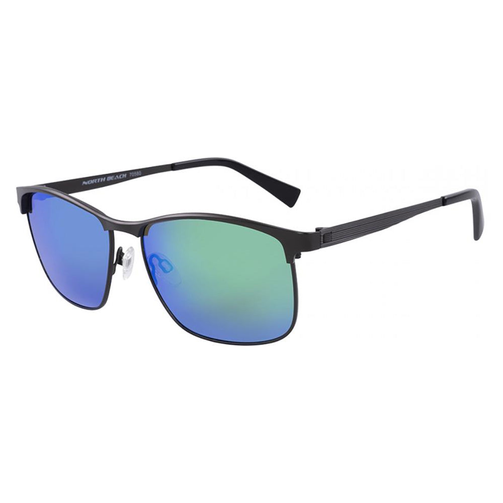 NISHIN - Matte Dark Grey with Polarized Green Flash Lens