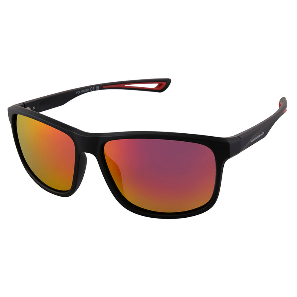 TAKO - Matte Black with Polarized Red Mirror Lens