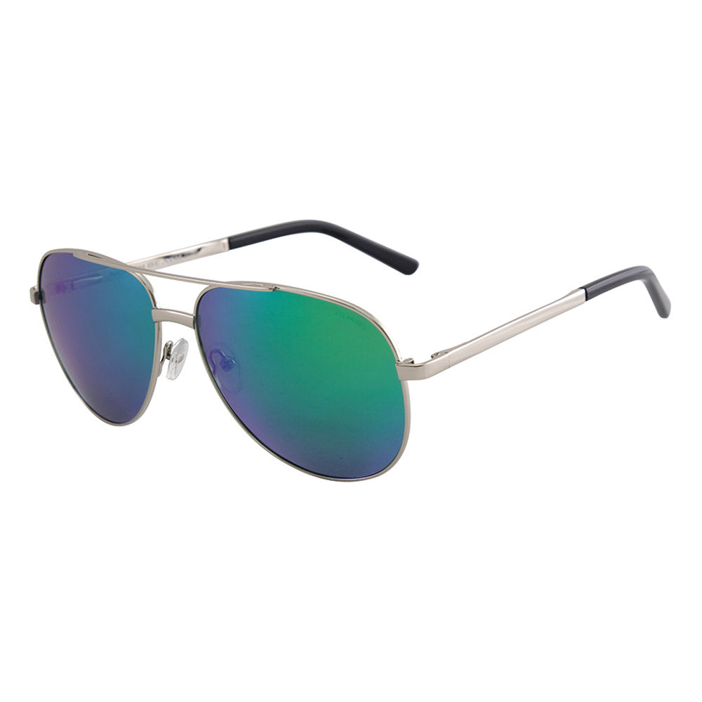 FUGU - Silver with Polarized Green Mirror Lens