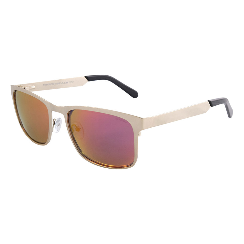 SHAGREEN - Gold with Polarized Red Mirror Lens