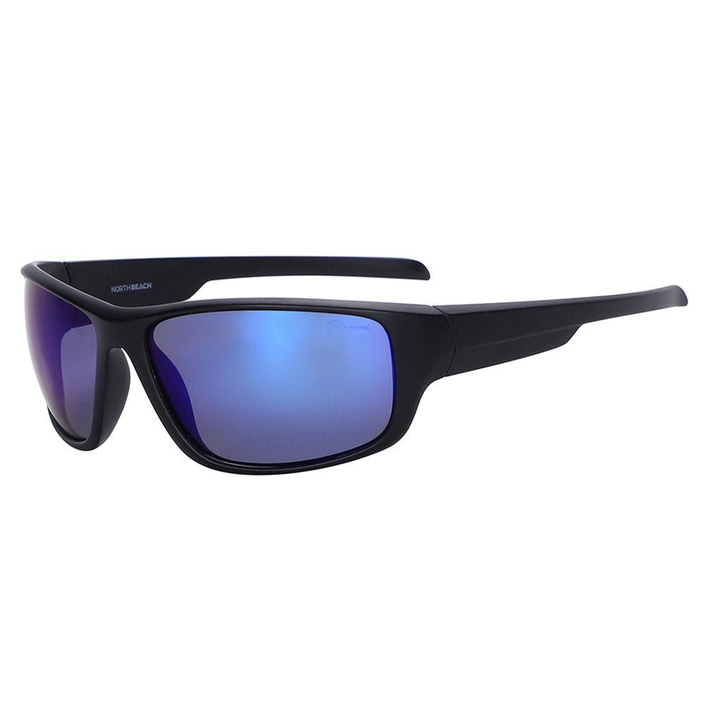 FREDDY - Satin Black with Polarized Blue Mirror Lens