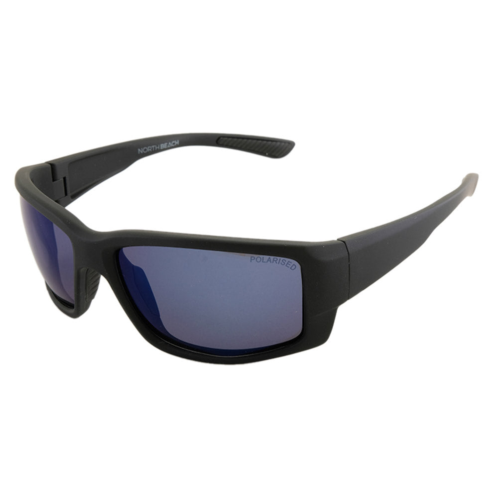 FOSTER - Satin Black with Polarized Blue Mirror Lens