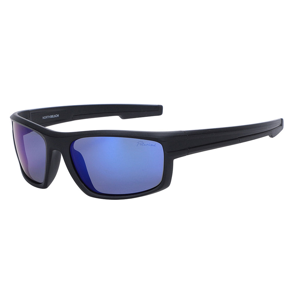 ZARK - Satin Black with Polarized Blue Mirror Lens