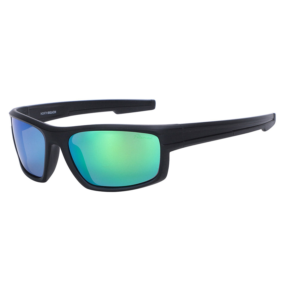 ZARK - Satin Black with Polarized Green Mirror Lens