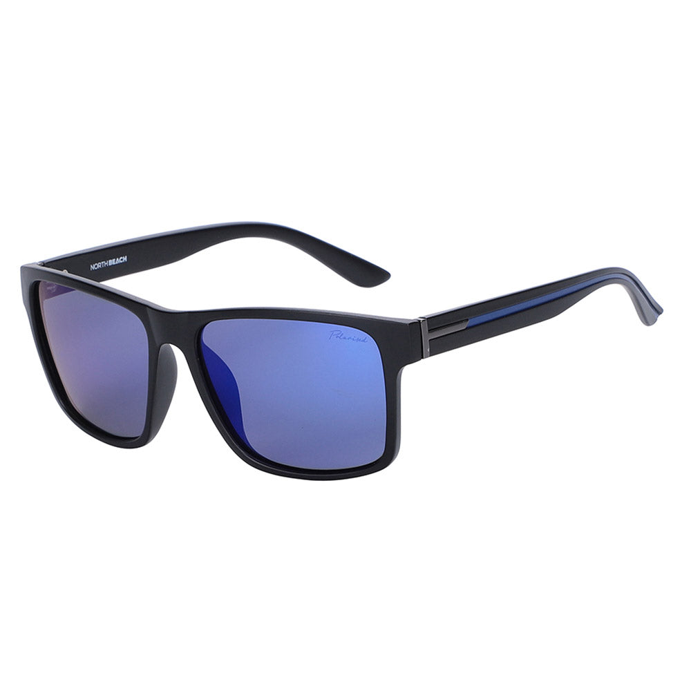 VARK - Satin Black with Polarized Blue Mirror Lens