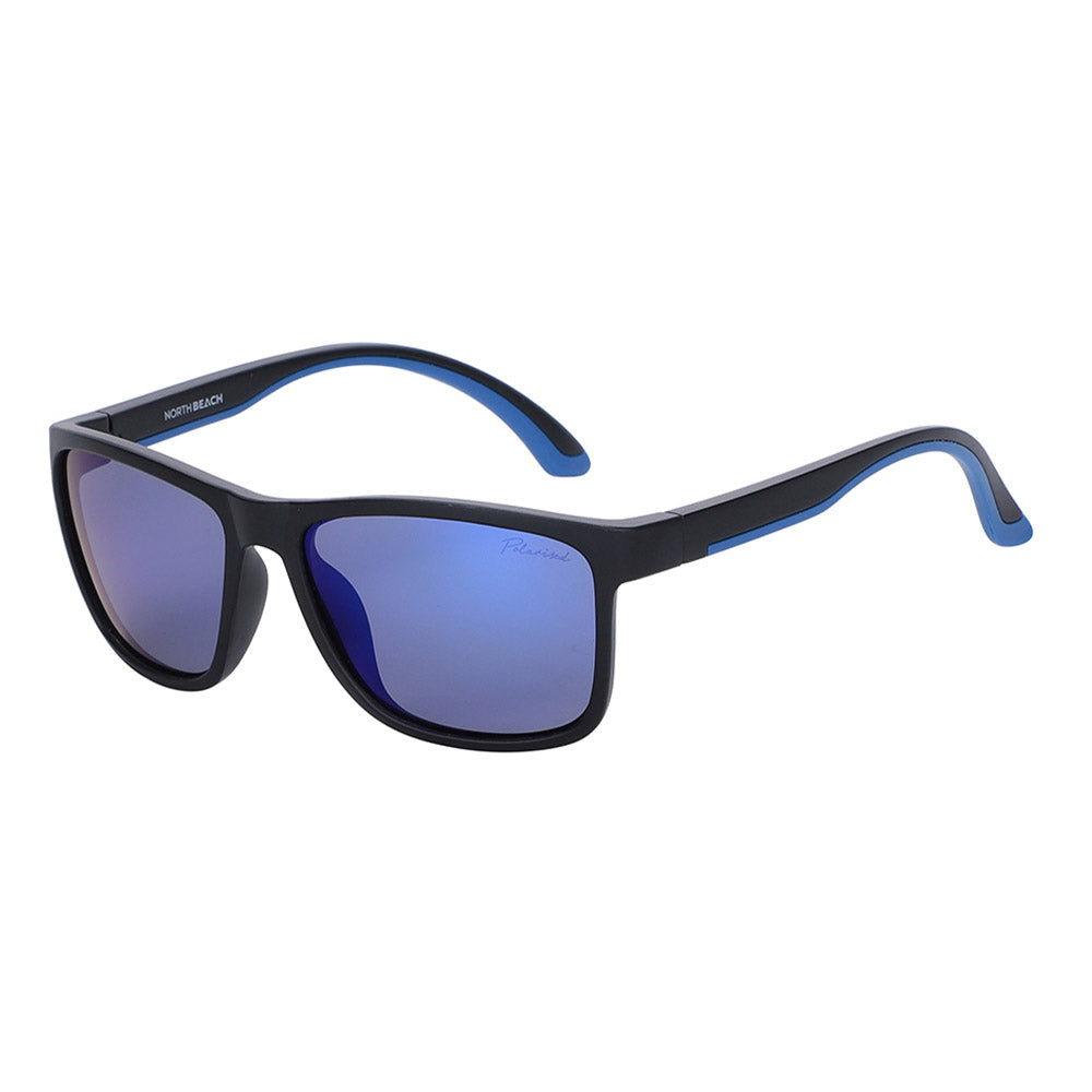 MEZZE - Satin Black with Polarized Blue Mirror Lens
