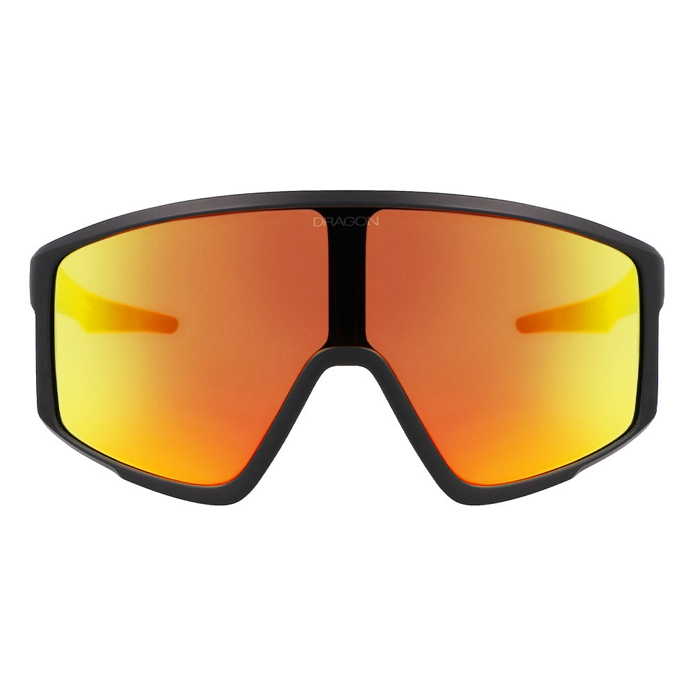 AMPED - Matte Black with Lumalens Red Ionized Lens