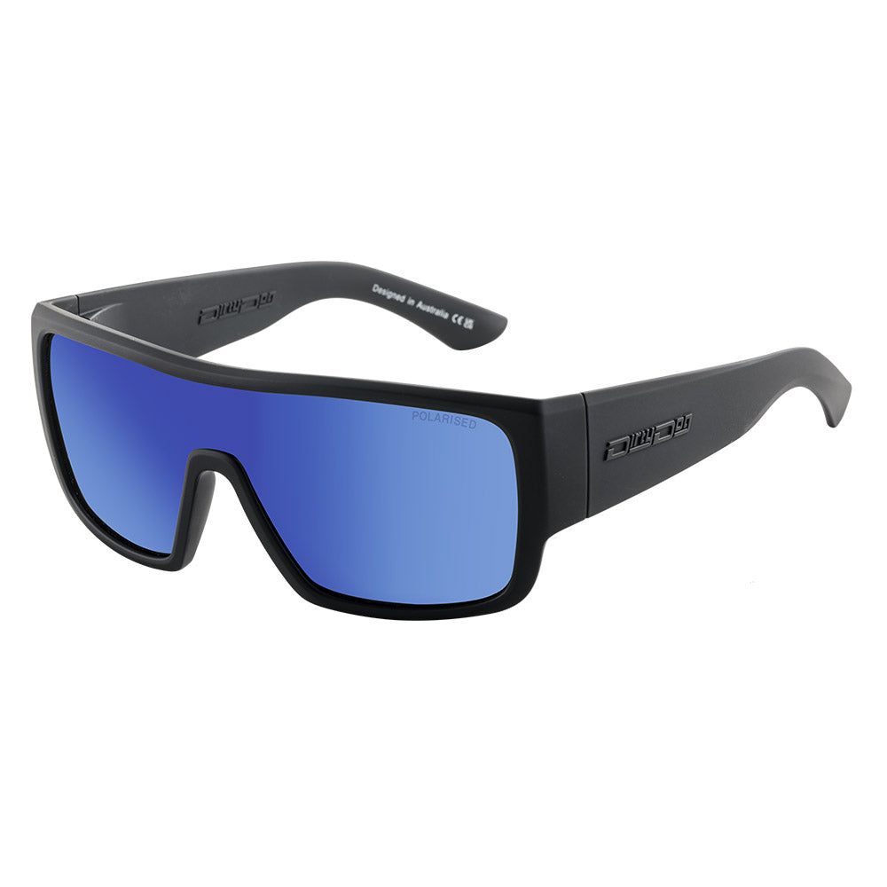 TANK - Satin Black with Polarized Blue Mirror Lens
