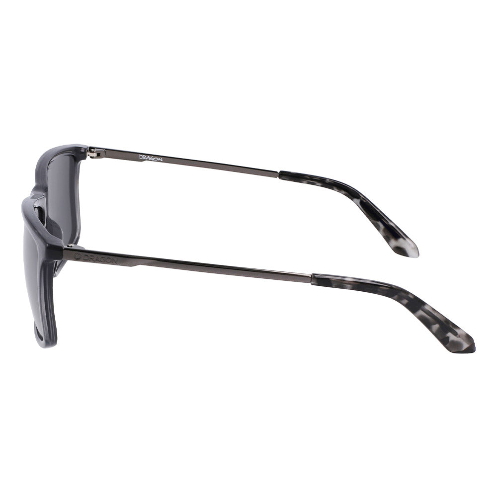 DAMIEN - Shiny Grey Crystal/Black Tortoise with Lumalens Smoke Lens