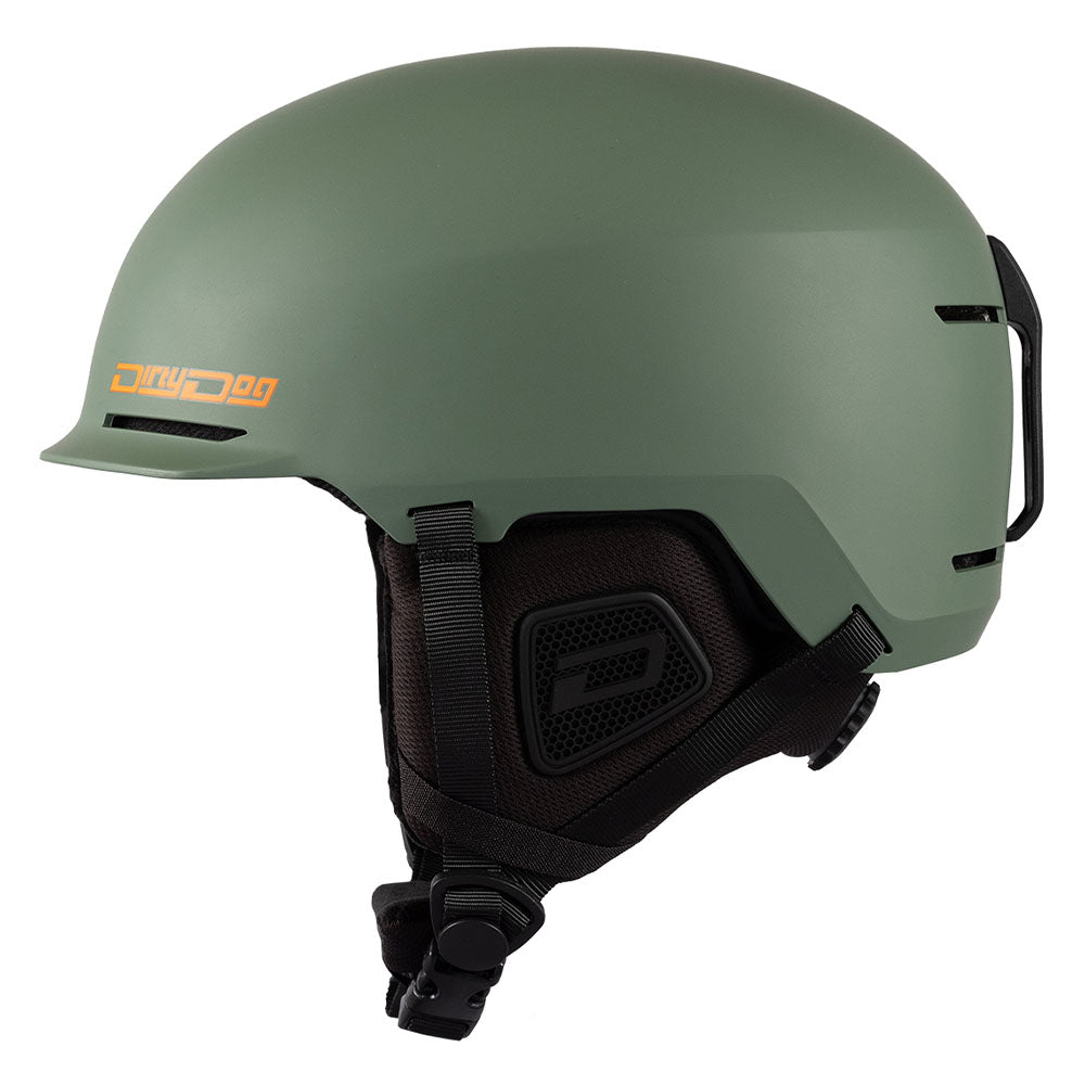 dirty dog apache snowboard ski visor helmet Dirty Dog CRANK Unisex Ski Helmet - Matte Green
