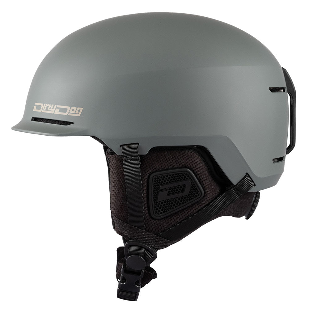 Dirty Dog CRANK Unisex Ski Helmet - Matte Green