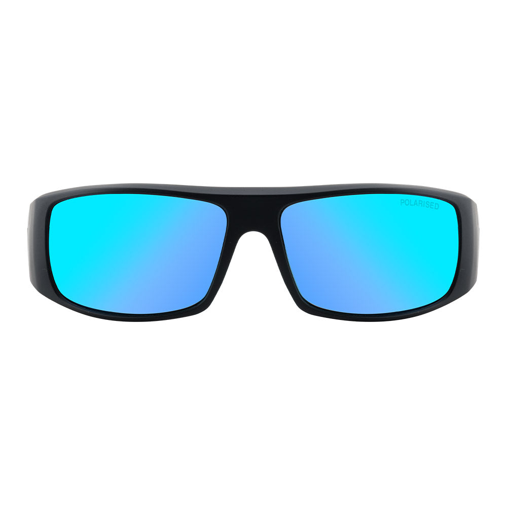 SHARKY - Satin Black with Polarized Ice Blue Lens