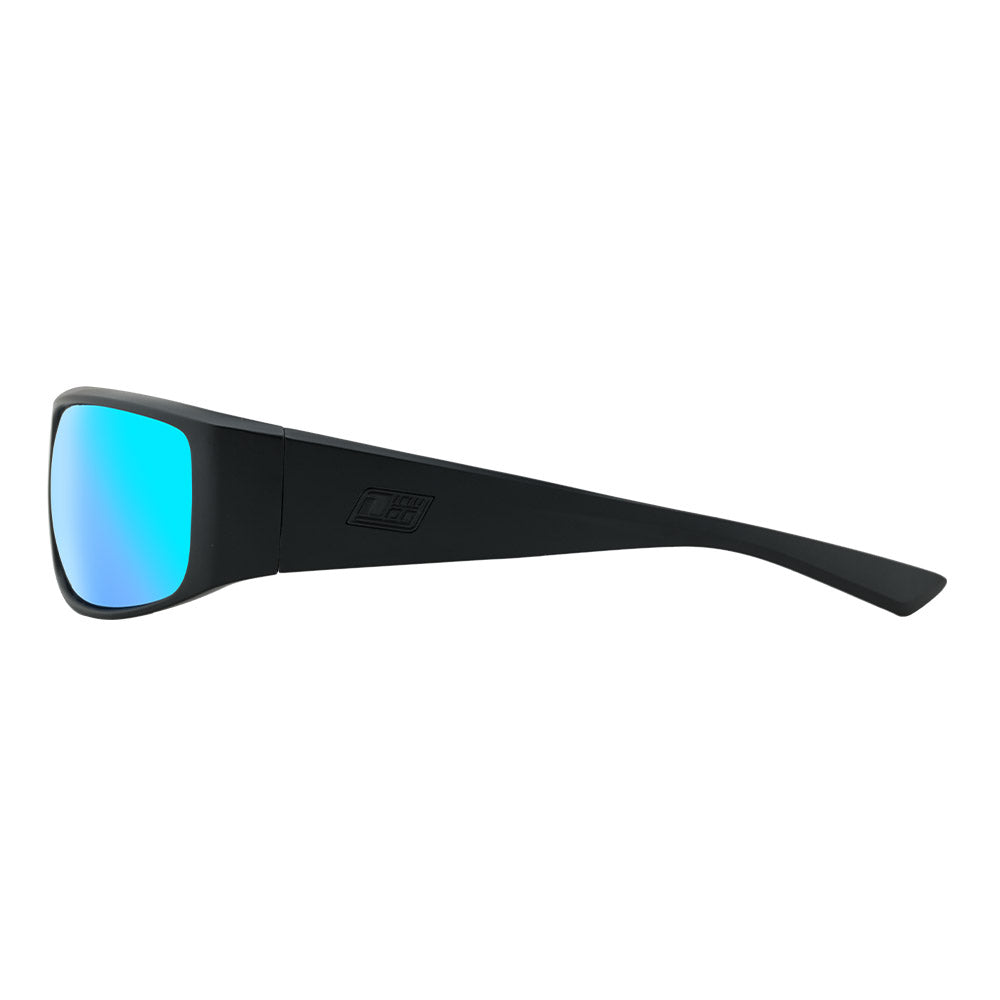 SHARKY - Satin Black with Polarized Ice Blue Lens