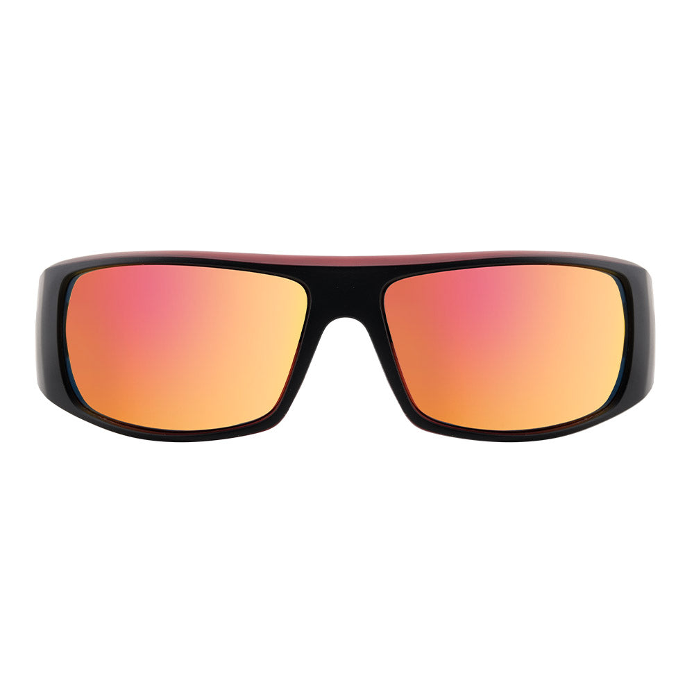 SHARKY - Satin Black with Polarized Red Fusion Lens
