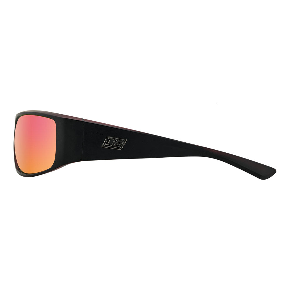 SHARKY - Satin Black with Polarized Red Fusion Lens