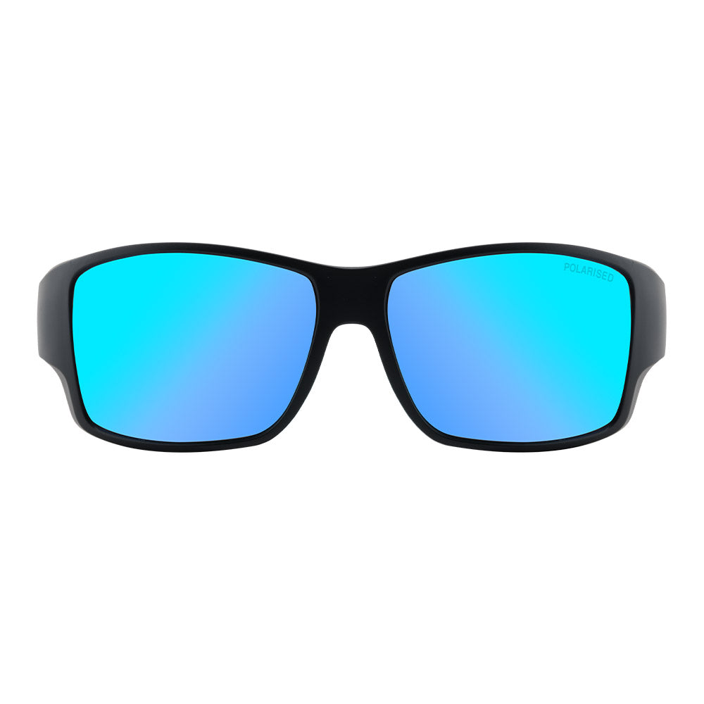 HOODOO - Satin Black with Ice Blue Polarized Lens