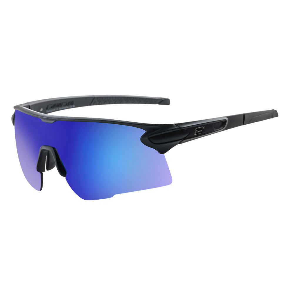 FORCE - Satin Black with Blue Mirror Lens