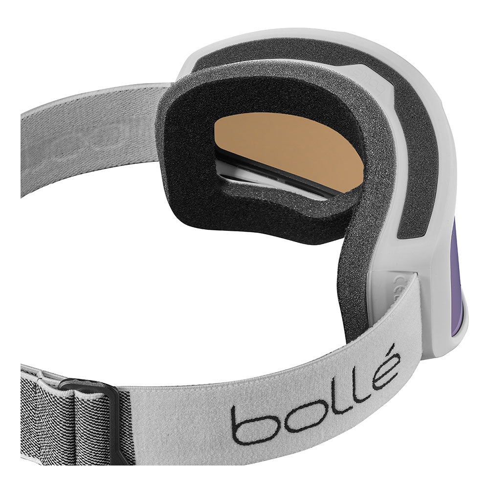 BEDROCK PLUS - Matte White with Bronze Blue Lens