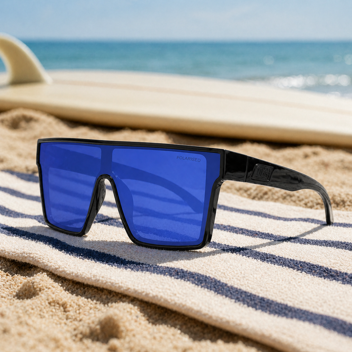 WEREWOLF - Black Crystal with Polarized Blue Mirror Lens