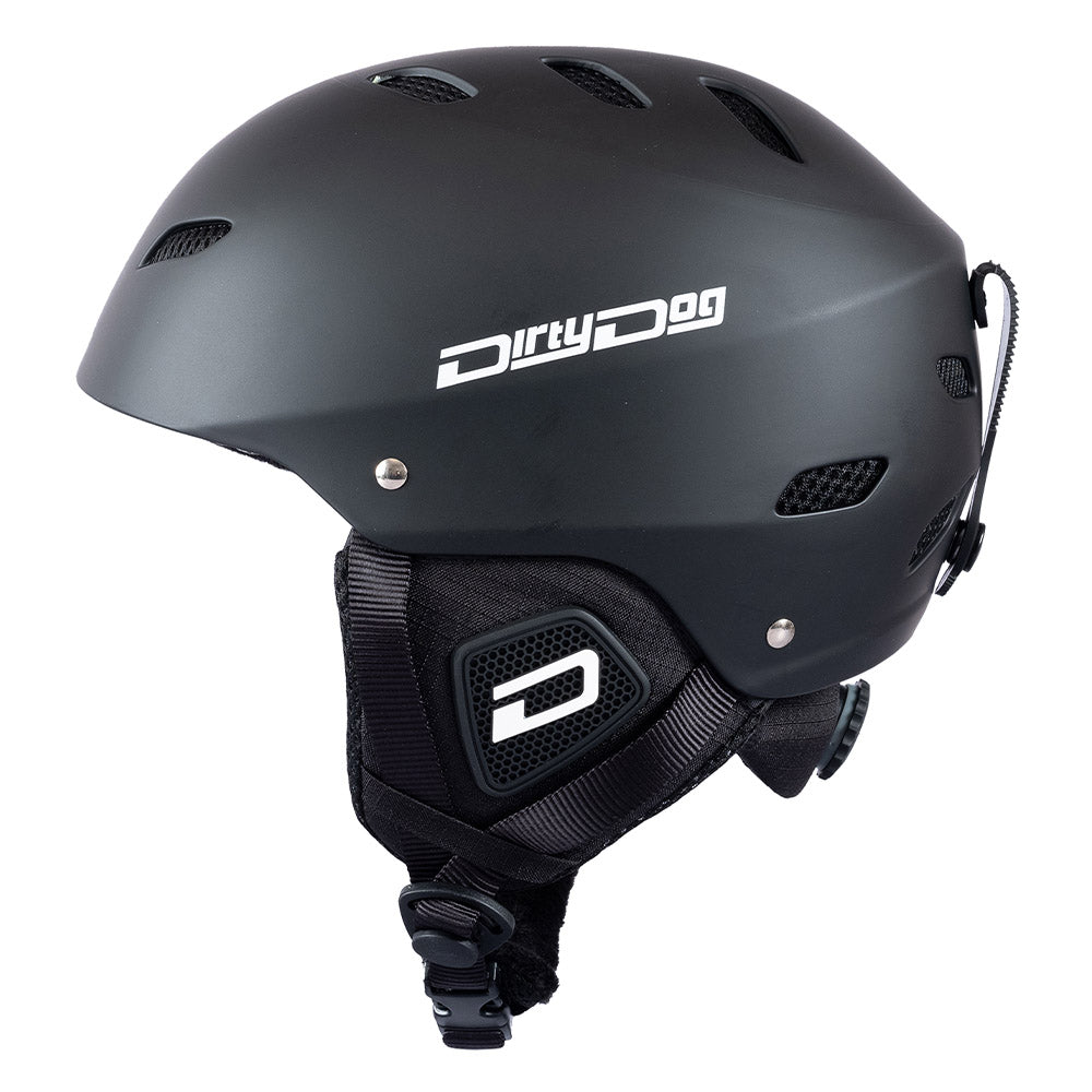 dirty dog comanche snowboard ski visor helmet Dirty Dog SOLAR Unisex Ski Helmet - Matte Black