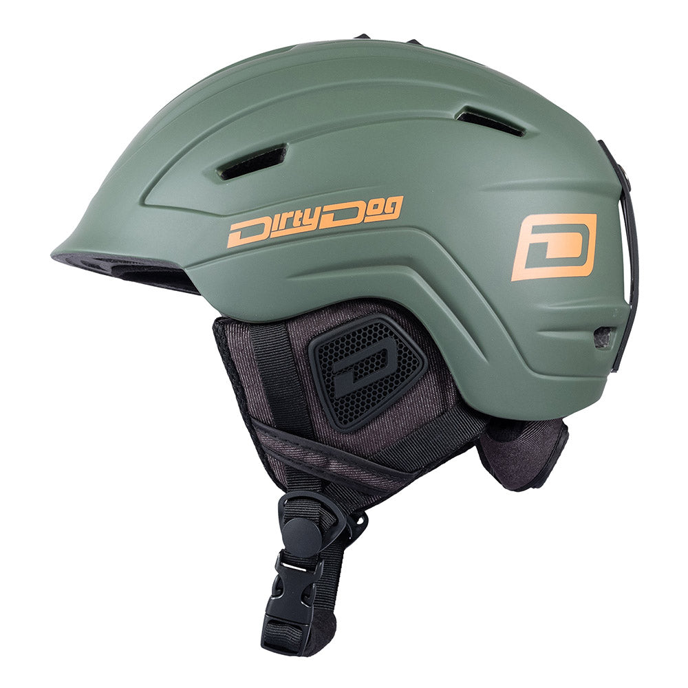Dirty Dog HYDRA Unisex Ski Helmet - Matte Green