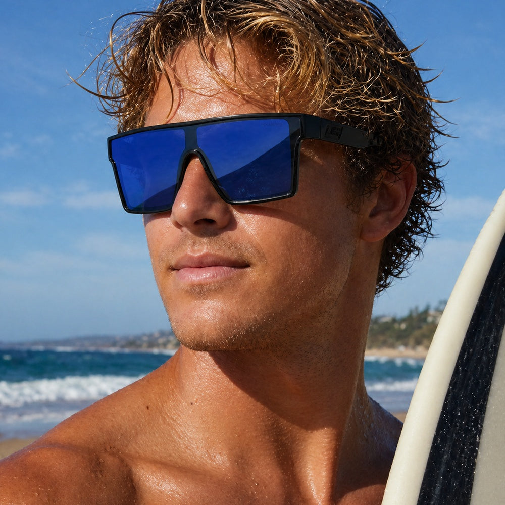 WEREWOLF - Black Crystal with Polarized Blue Mirror Lens